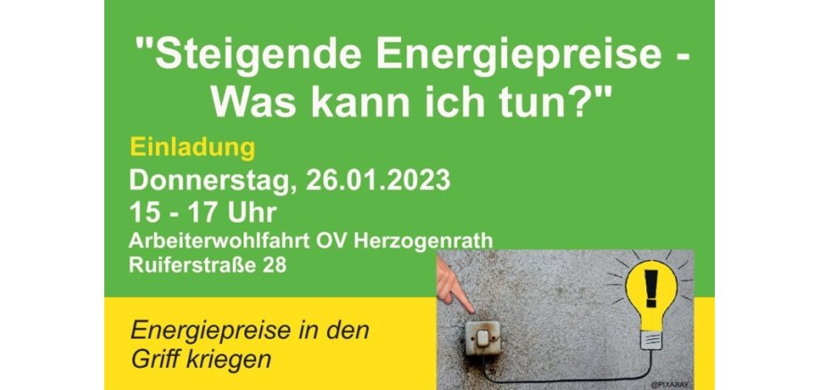 Plakat Steigende Energiepreise - Was kann ich tun?