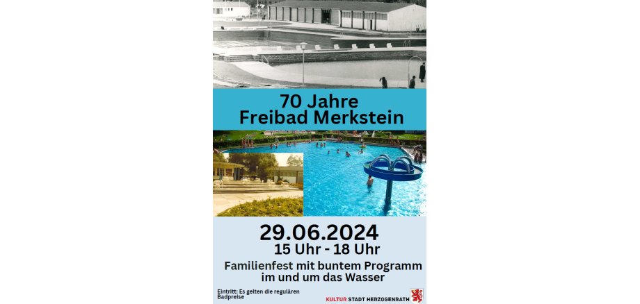 Plakat Jubiläum Freibad Merkstein